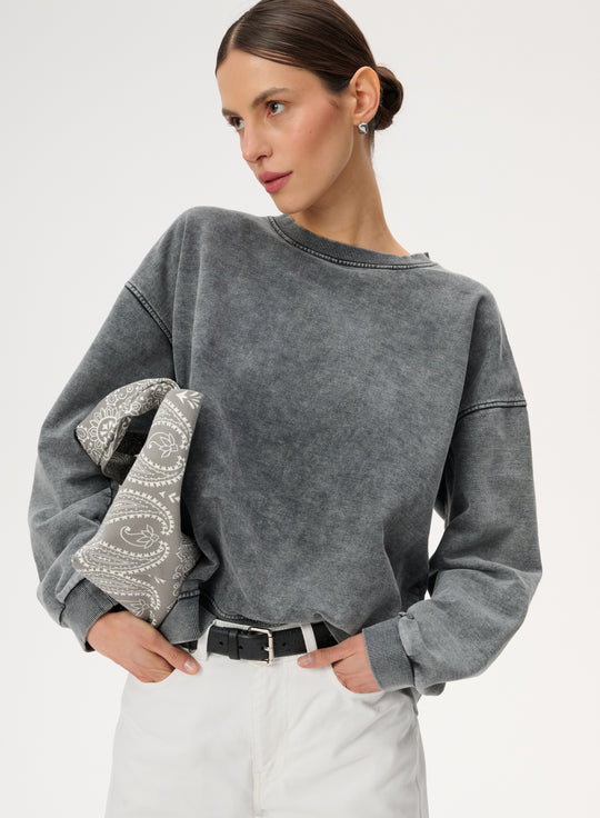Cotton sweatshirt with bandana print - Ben