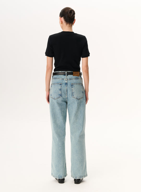 Jeansy typu boyfriend w kolorze vintage jasnoniebieskim - Brie