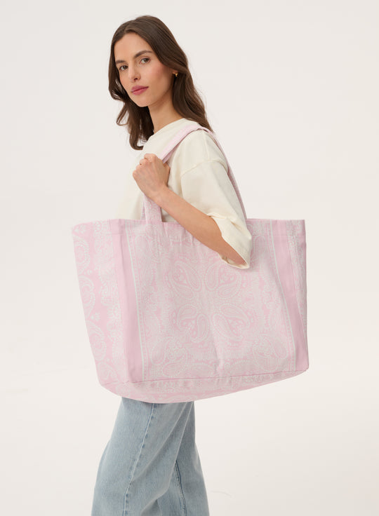 Pink cotton shopper bag - Capri