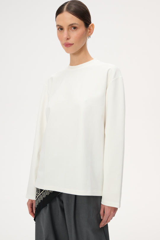 White long-sleeved T-shirt - Davis