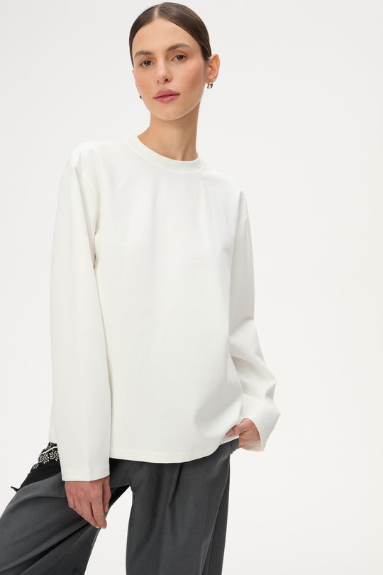 White long-sleeved T-shirt - Davis