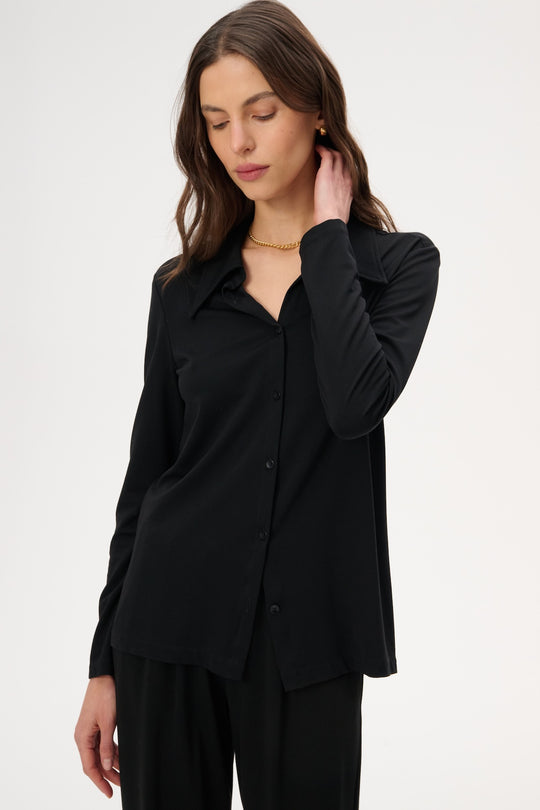 Black fitted shirt - Gwyneth