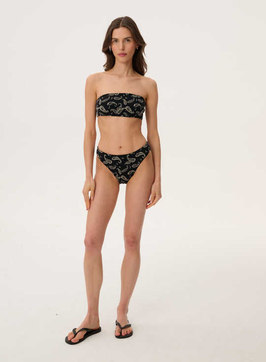 Góra od kostiumu typu bandeau z nadrukiem - Maddy