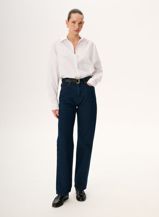 Сорочка оверсайз з бавовни білого кольору - Meryl