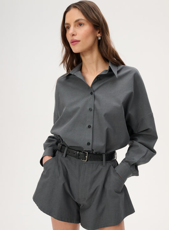 Oversized graphite shirt - Meryl