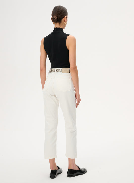 Ecru cropped jeans - Rossie