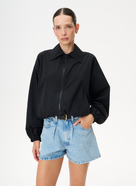Cotton loose-fit denim shorts in light blue - Sunny
