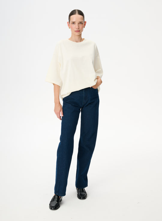 T-shirt oversize w kolorze ecru - Weston