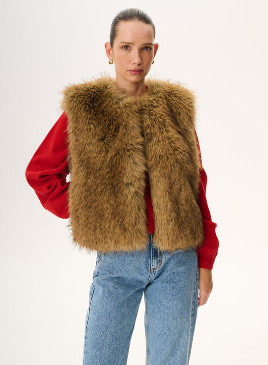 Faux Fur Vest - Dory