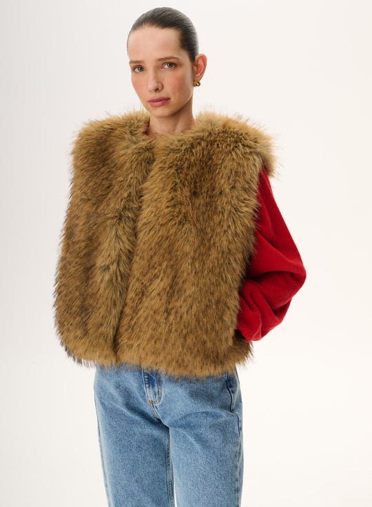 Faux Fur Vest - Dory