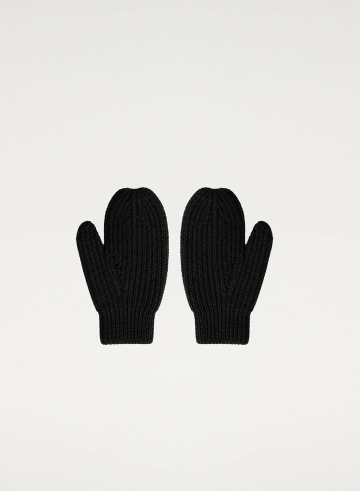 Black merino wool gloves - Delly