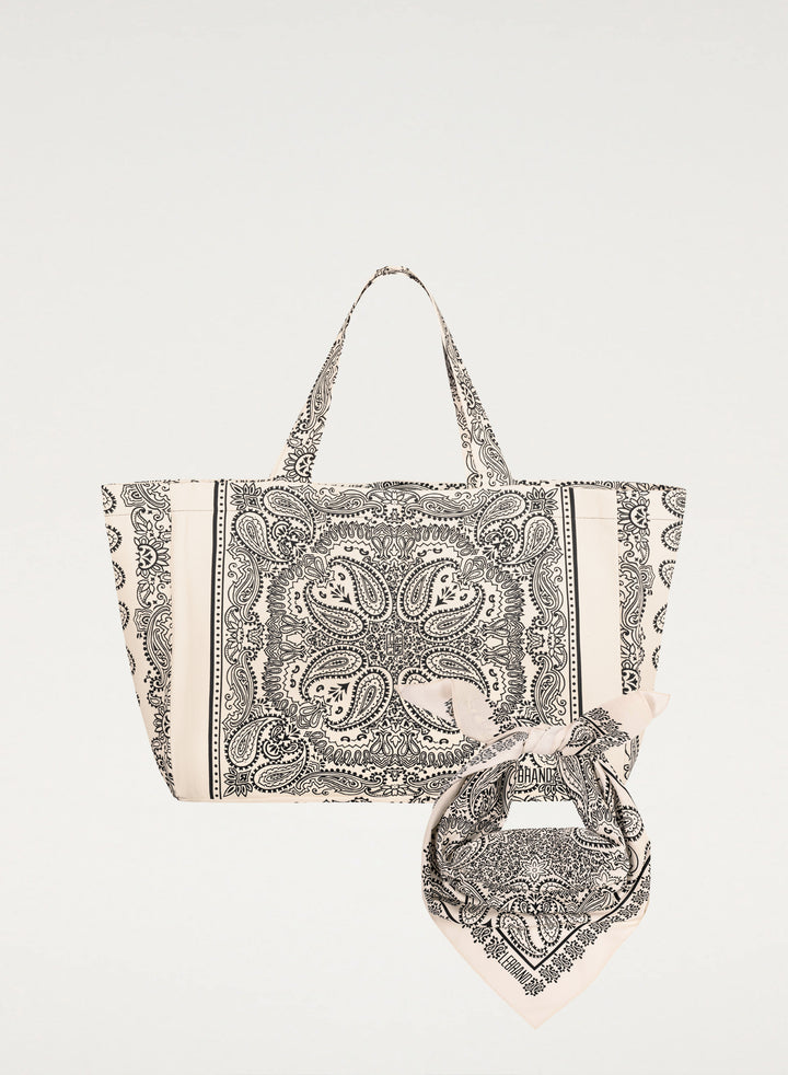 Zestaw Bandana i Shopper Capri Ecru