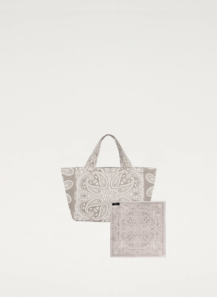 Zestaw Mini Bandana i Torba mini typu shopper szary