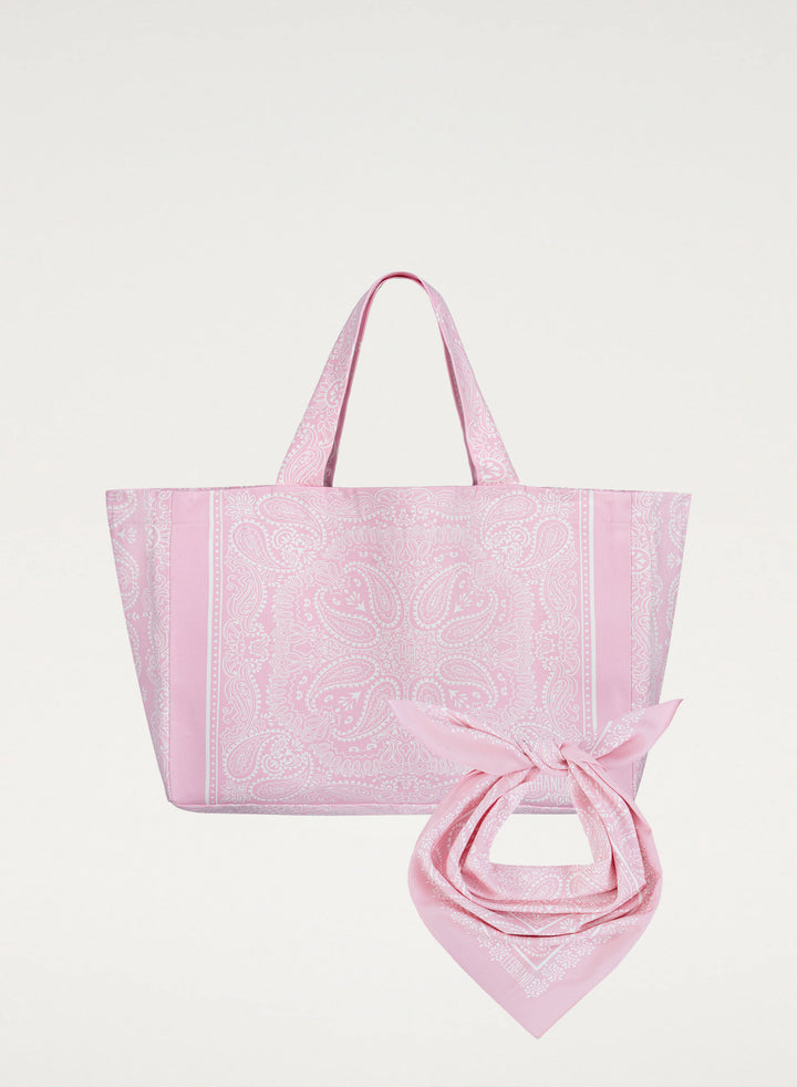 Zestaw Bandana i Shopper Capri Różowy