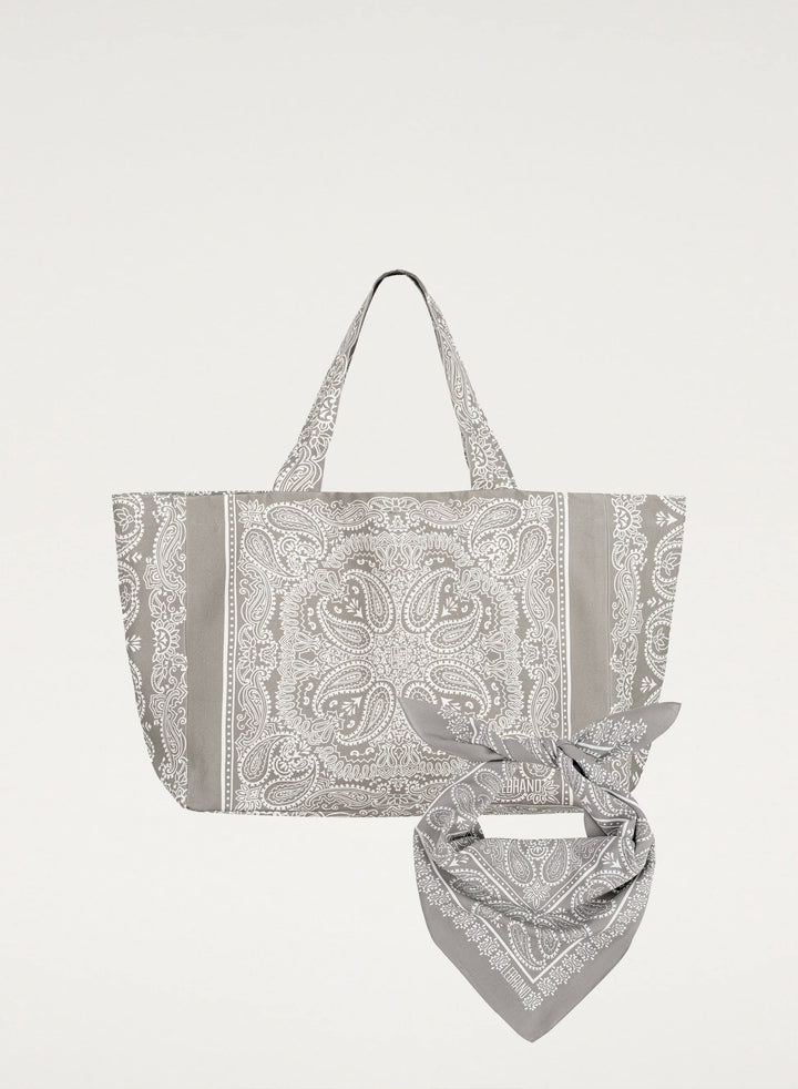 Zestaw Bandana i Shopper Capri Szary