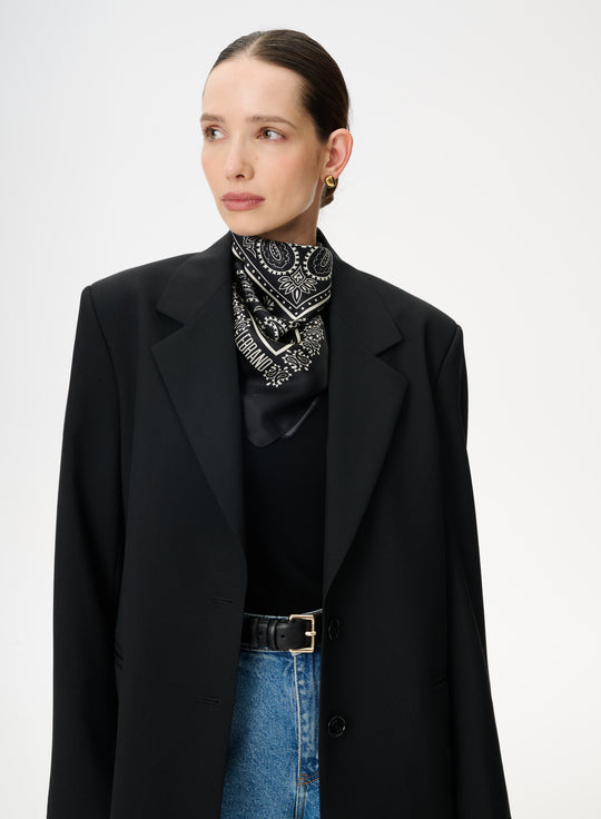 Bandana Jedwabna Czarna