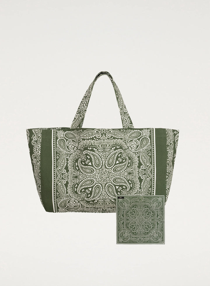 Mini Bandana and Shopper Bag Set green