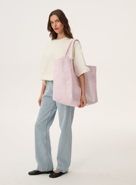 Pink cotton shopper bag - Capri