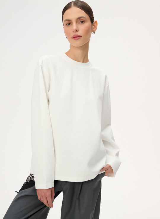 White long-sleeved T-shirt - Davis
