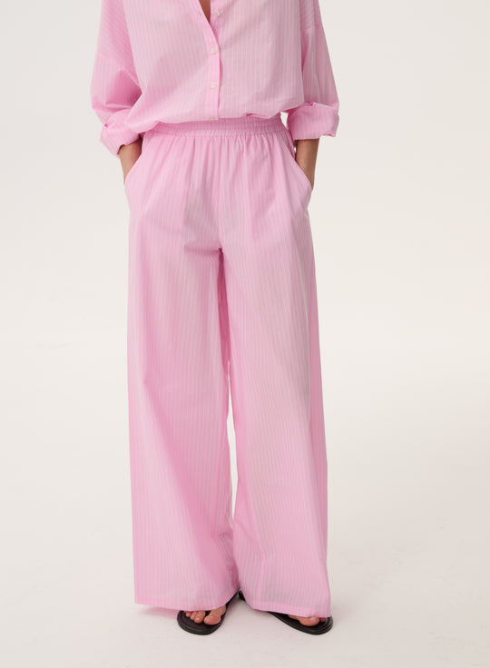 Pink cotton trousers - Florence
