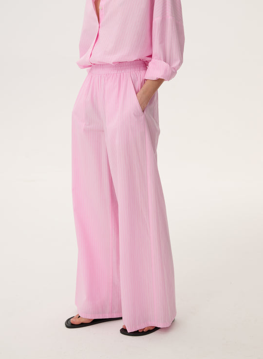 Pink cotton trousers - Florence
