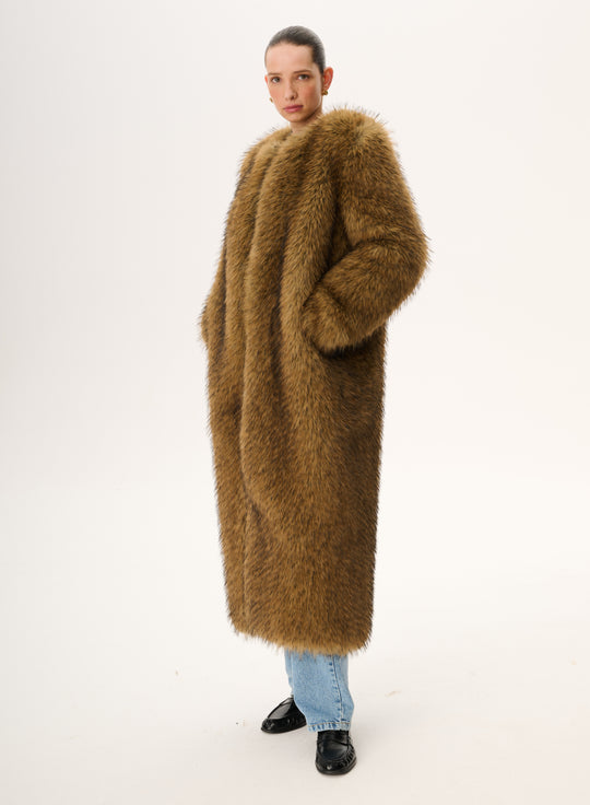 Faux Fur Maxi Coat - Ginny