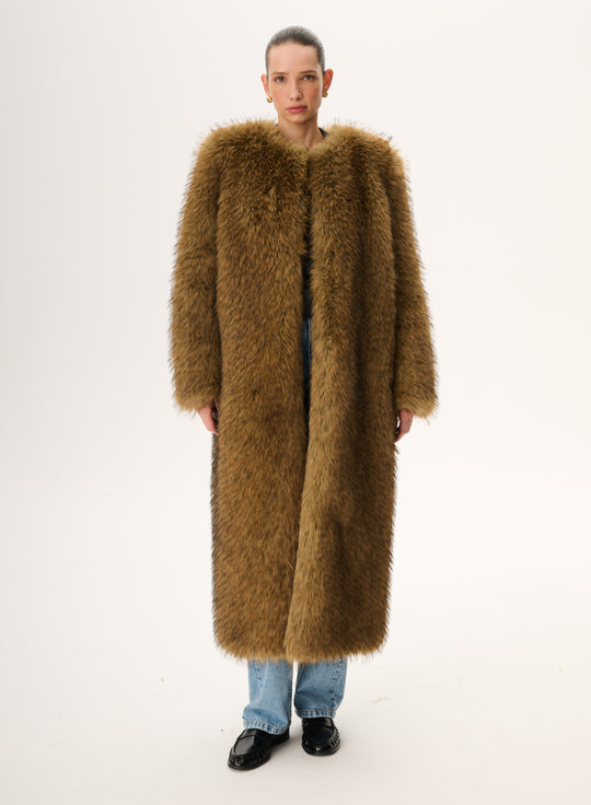 Faux Fur Maxi Coat - Ginny