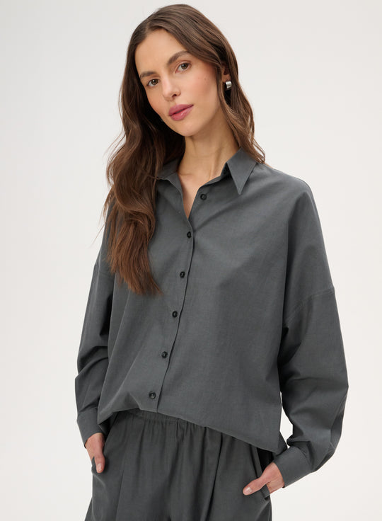 Oversized graphite shirt - Meryl