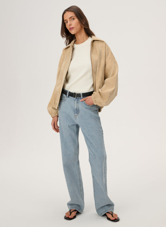 Straight-leg jeans in vintage light blue - Miro