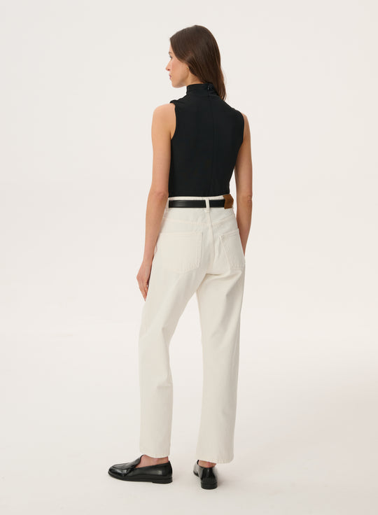 Ecru straight-leg jeans - Moss