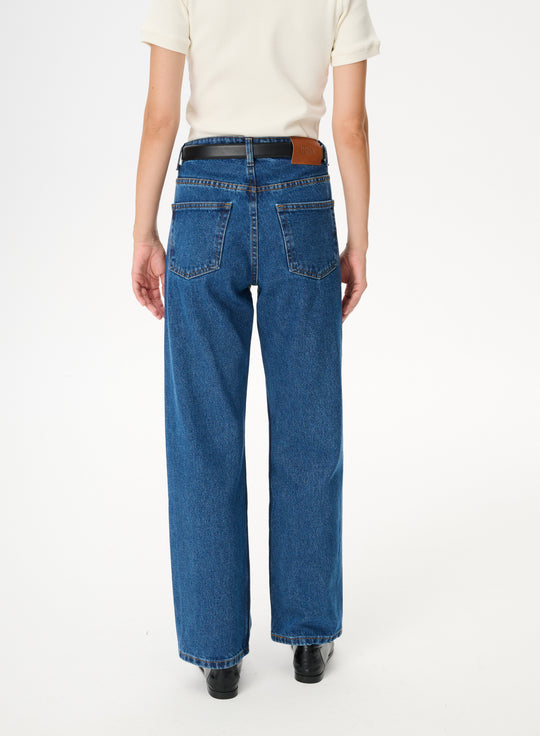 Blue straight-leg jeans - Moss