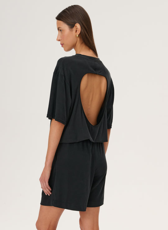Black shorts in delicate knit - Rivo