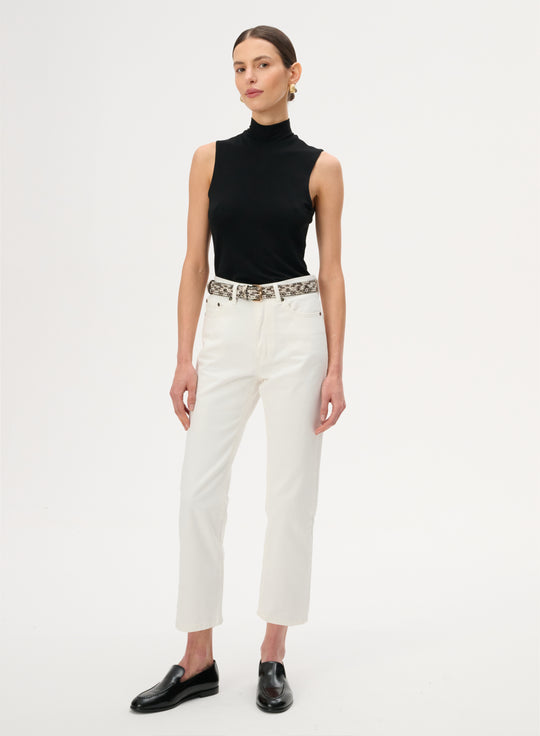 Ecru cropped jeans - Rossie