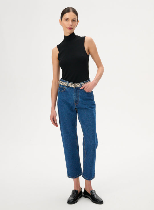 Blue cropped jeans - Rossie