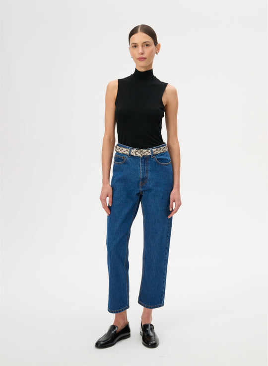 Blue cropped jeans - Rossie