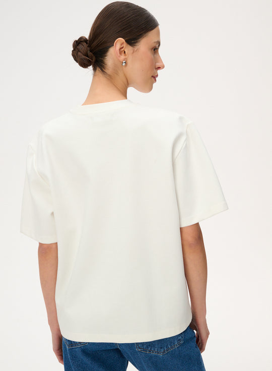 Loose-fitting white T-shirt - Tate