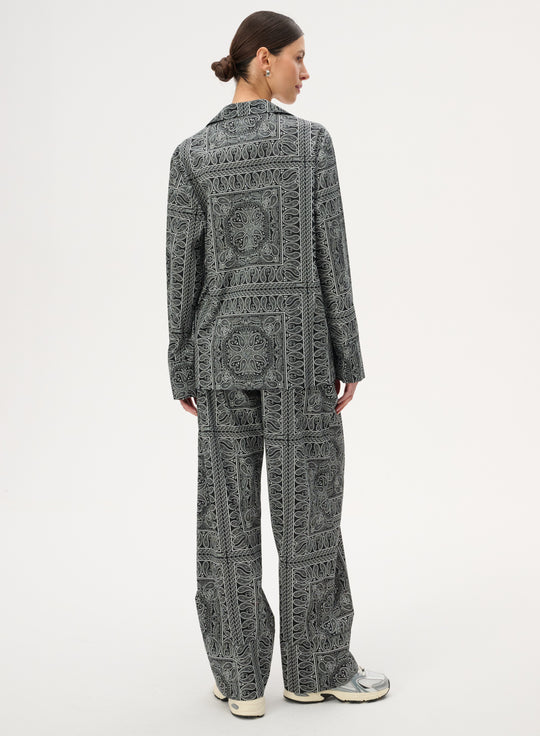 Black Bandana Pajama Set