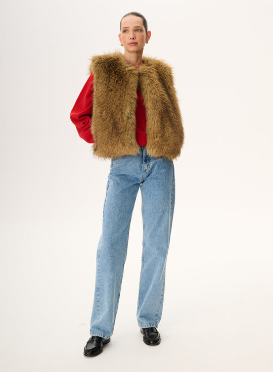 Faux Fur Vest - Dory