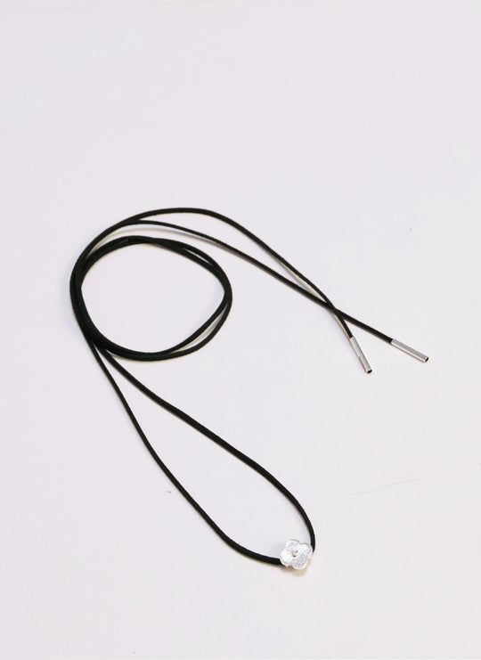 Flower-shaped choker, 999 silver-plated - Lylah