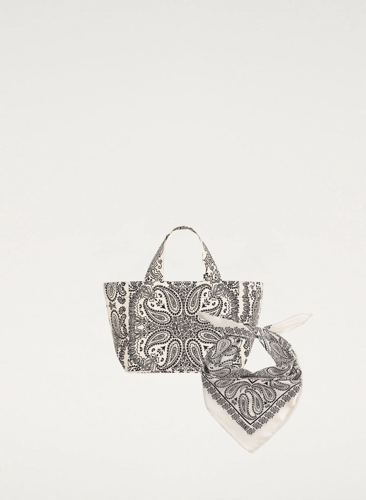 Zestaw Bandana i Shopper Mia Ecru