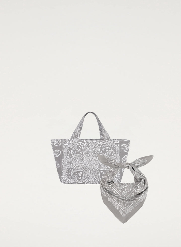 Zestaw Bandana i Shopper Mia Szara