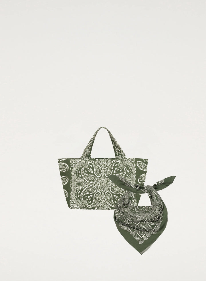 Zestaw Bandana i Shopper Mia Zielona