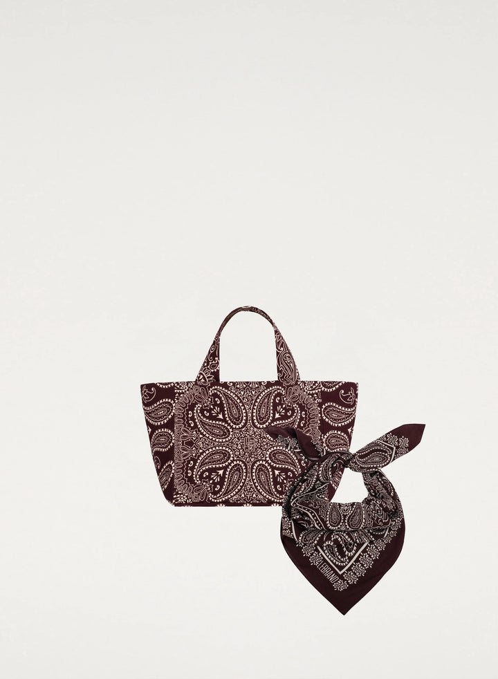 Zestaw Bandana i Shopper Mia Burgundowa
