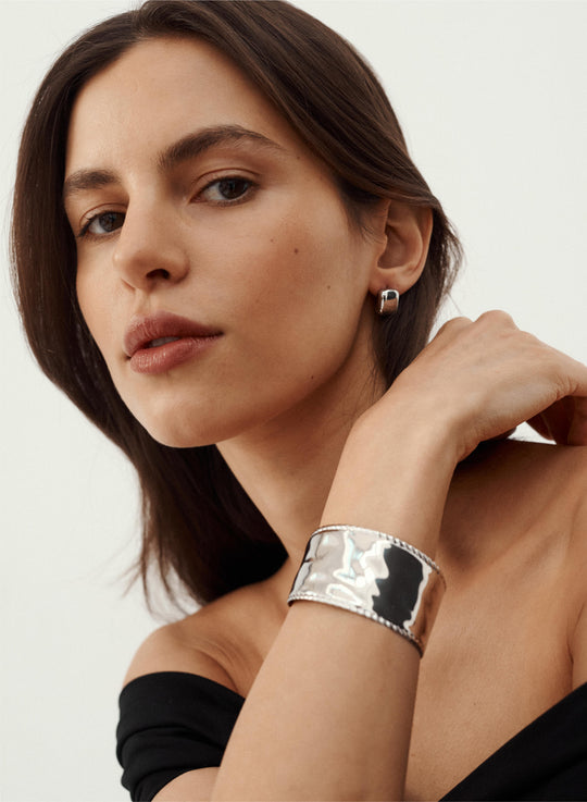 Stainless steel bracelet in silver color - Stone