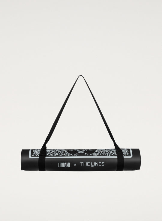 Килимок для вправ LEBRAND x THE LINES Urban чорного кольору
