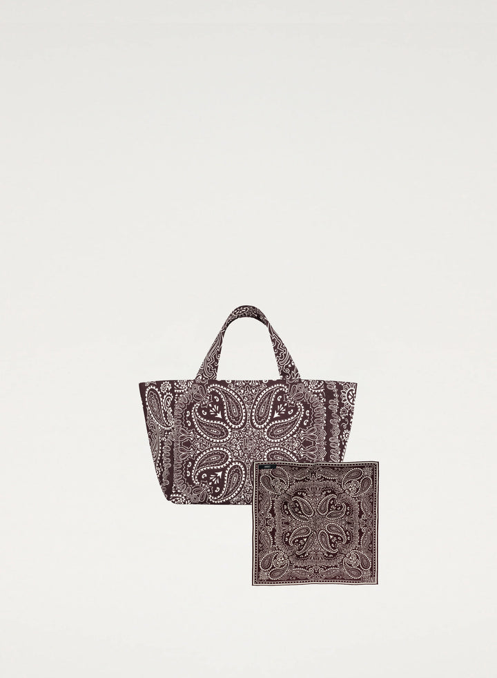 Mini Bandana and Mini Shopper Bag Set Burgundy